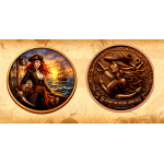 Neu** 5 oz Kupfer-Copper Edition - CAPTAIN SCARLET / PIRATENBRAUT - Ultra High relief - Vorverkauf / Presale!