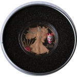 NEU* 1 oz USA 2019 Eagle - KINGS SKULL / Totenschädel  -UV-Effekt / Glow-in-the-Dark - Silber Rosegold-Veredelung