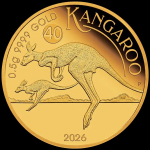 auf Lager 0,5 g Gold 2026 Proof - KÄNGURU / KANGAROO Coin Card - Australien 2 AU$