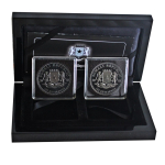 2 x 1 oz SET Somalia 2018 - ELEFANT - Black & White Ruthenium - Schwarz & Weiss - Silber African Wildlife