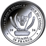 NEU* 3 x 1 oz SET Kongo 2026 - HAI / SHARK - Silber 20...