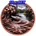 Neu* 10 x 1 oz Kupferedition - FLORIDA ALLIGATOR -...