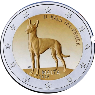 2 Euro Malta 2026 BU Pharaonenhund unc
