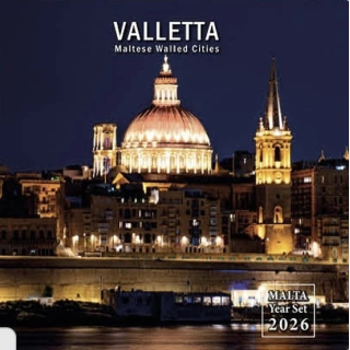 Kursmünzensatz Euro Malta 2026 in BU inkl. 2 Euro Valetta