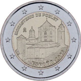Spanien 2 Euro 2026 bfr - Kloster von Poblet - bankfrisch