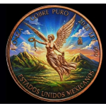 ab Lager* Letzte* 1 oz Kupfer-Copper Edition - LIBERTAD - Das IMPERIUM der AZTEKEN & Die Grosse Hungersnot / The Great Famine - Color High relief