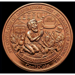 ab Lager* Letzte* 1 oz Kupfer-Copper Edition - LIBERTAD - Das IMPERIUM der AZTEKEN & Die Grosse Hungersnot / The Great Famine - Color High relief