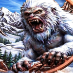 ab Lager**  5 oz Kupfer-Copper Edition - Der YETI  Schneemensch / Fabelwesen des Himalayas (2.) / Mythical Creatures - Doppelmotiv Kupfer + UV-Color - High relief