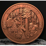 ab Lager**  5 oz Kupfer-Copper Edition - Der YETI  Schneemensch / Fabelwesen des Himalayas (2.) / Mythical Creatures - Doppelmotiv Kupfer + UV-Color - High relief