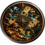 NEU* 1 oz Kupferedition Color - Der PIRATENSCHATZ von...