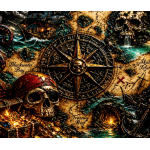 NEU* 1 oz Kupferedition Color - Der PIRATENSCHATZ von SKULL ISLAND / TREASURE Skull Island - Kupfer Color - VORVERKAUF - PRESALE !