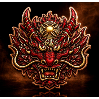 Neu ** 5 oz Kupfer/Copper Edition - LUCKY DRAGON / DRACHE des GLÜCKS - Kupfer Color Ultra High relief Motivbarren - Vorverkauf Presale