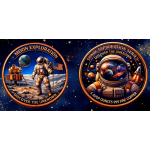 NEU** 5 oz Top-Kupferedition - ASTRONAUT auf dem MOND /...