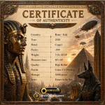 ab Lager** 5 oz Kupfer-Copper Edition - CYBER-TUTANCHAMUN Pharao - Egyptian Cyber Pharaoh / Future in the Past - Kupfer Color High relief