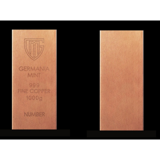 Neu*** 1 Kg Kupferbarren / Copper Bar Germania Mint