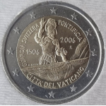 2 Euro Vatikan 2006 500 Jahre Schweizer Garde 2006 im Original Blister