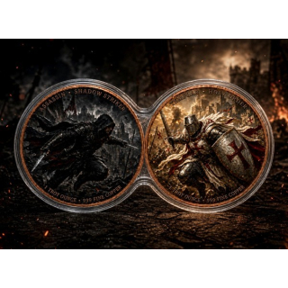 NEU** 2 x 1 oz Kupferedition - WIKINGER vs SPARTANER - Battles - Der Zweikampf - Kupfer Color Edition Infinity-Effekt  - VORVERKAUF - PRESALE !
