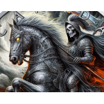 neu** 1 oz Kanada 2026 - VIER REITER der APOKALYPSE (3) - The PALE RIDER / Der REITER auf dem FAHLEN PFERD - Schwert Hunger & Die Pest - Das JÜNGSTE GERICHT - Armageddon