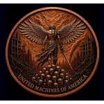 Neu ** 5 oz Kupfer-Copper Edition - LIBERTAD vs TERMINATOR - Die Abrechnung / JUDGEMENT DAY  - Color High relief - Vorverkauf / Presale!