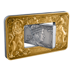 2 oz Niue 2026 Proof - Elisabeth II & Charles III - Royal Portraits - Silber Antique Gilded 5 NZ$