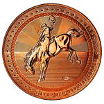 NEU* 1 oz Kupfer Copper USA 2026 - COWBOY  BUFFALO PRIVY - Born in the West & Ride for the Brand - High Relief - Scottsdale Mint