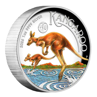 1 oz Australien 2026 Proof - KÄNGURU - KANGAROO - Signature serie - Silber Color High Relief 1$