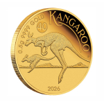0,5 g Gold MINI ROO 2026 Proof Australien Coin Card 2 AU$ - 40 Jahre Jubiläum / 40 years anniversary