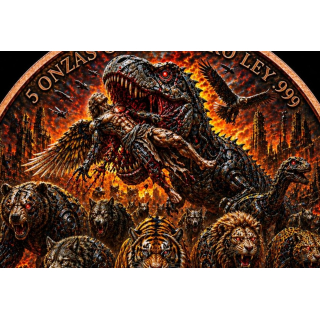 Neu ** 5 oz Kupfer-Copper Edition LIBERTAD - Die NATUR SIEGT Die Zerstörung der Maschinen - Die Finale Abrechnung / JUDGEMENT DAY   Nature Rises - Machines Fall - Life Remains - Color High relief - Vorverkauf / Presale!