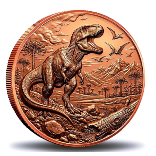 Neu* 10 x 1 oz Kupferedition - T-REX / Tyrannosaurus Rex - Prähistorische Tiere (1.) - Kupfer - VORVERKAUF - PRESALE !  - Neue Serie Startmotiv