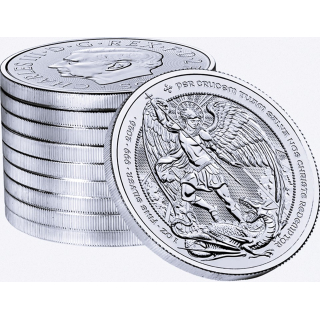 NEU** 1 oz UK 2026 BU - ERZENGEL MICHAEL vs DRACHE / Archangel Michael vs DRAGON - 2 Pfd. - Silber Anlagemünze