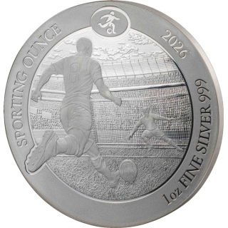 1 oz Ruanda 2026 Proof - FUSSBALL -  Sporting Ounce - Silber 50 RWF