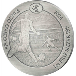 1 oz Ruanda 2026 Giganten 80 mm - Antique - FUSSBALL -  Sporting Ounce - Silber 50 RWF