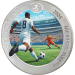 1 oz Ruanda 2026 Giganten 80 mm - Coloured - FUSSBALL -  Sporting Ounce - Silber 50 RWF
