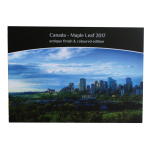 1 oz Kanada Maple Leaf 2017 Antik Color - MAPLE LEAF VANCOUVER - Silber Antik Farbe Color - Acrylblock