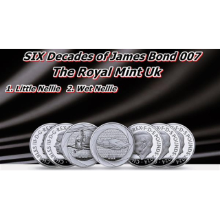 NEU* 1 oz UK 2026 BU - BOND007 Six Decades BOND / Sechs Jahrzehnte 007 - Silber Bond in den 00`S - 2 Pfd. - Letzte Ausgabe Last issue