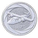 NEU* 1 oz UK 2026 BU - BOND007 Spectre / Norman BN-2 Islander monoplane - Six Decades BOND / Sechs Jahrzehnte 007 - Silber Bond in den 2010`s - 2 Pfd. - Letzte Ausgabe Last issue
