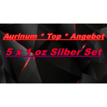 AURINUM * TOP * ANGEBOT * 5  x 1 oz SILBER*SET* -...