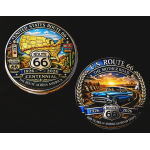 29 g Bimetall Color Proof - 100 Jahre ROUTE 66 - Americas Mother Road