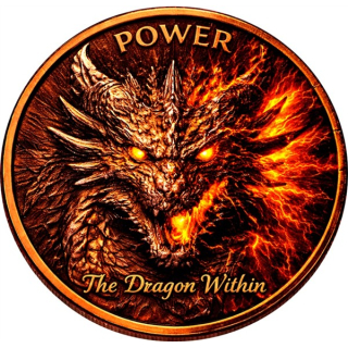 ab Lager** 1 oz Kupferedition - Der FEUERDRACHE / The Fire Dragon - Copper Color