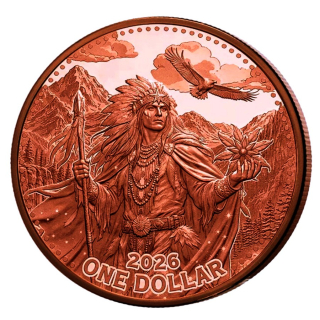 NEU** 5 oz Mesa Grande 2026 Kupfermünze - MORNING STAR  - Mesa Grande Souvereign Nation - Hoffnung & Neubeginn Proof 1$