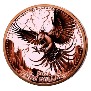 NEU** 5 oz Mesa Grande 2026 Kupfermünze - DONNERVOGEL / THUNDERBIRD  - Mesa Grande Souvereign Nation - Freedom of Life - Proof 1$