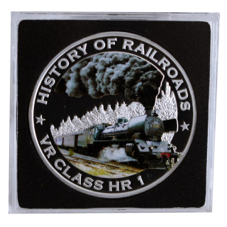 20 g Liberia 2011 PROOF - Dampflok  VR Class HR1 - Finnische Dampflokomotive - Geschichte der Eisenbahnen History of Railroads  - Silber Color 5 $