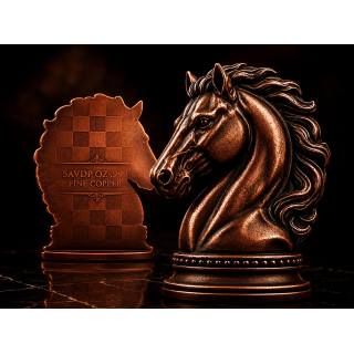 Neu ** 5 oz Kupfer-Copper Edition - THE KNIGHT - Das PFERD / SPRINGER im Schachspiel - SHAPE High relief - Vorverkauf / Presale!