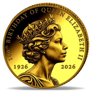 0,5 g Gold Kongo 2026 Proof - QUEEN ELIZABETH II.- Ein Jahrhundert Königliche Geschichte - 100 Frs