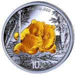 30 g China PANDA 2026 GILDED - Silberpanda - Silber 10 Yuan