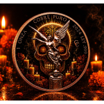 NEU* 1 oz Kupfer SonderEdition - LIBERTAD LA CATRINA Dia de Los Muertos - Sugar Skull & Winged Angel - Kupfer Color Doppelmotiv - VORVERKAUF - PRESALE !