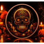NEU* 1 oz Kupfer SonderEdition - LIBERTAD LA CATRINA Dia de Los Muertos - Sugar Skull & Winged Angel - Kupfer Color Doppelmotiv - VORVERKAUF - PRESALE !