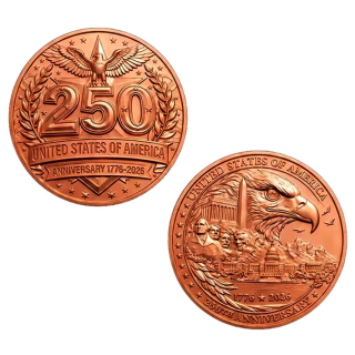 NEU** 1 oz Kupfer-Copper Edition - 250 Jahre Amerika 1776 - 2026 - Unabhängigkeit - American Eagle