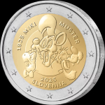 Slowenien 2 Euro 100. Geburtstag Miki Muster 2025