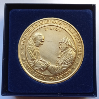 88,4 g Vatikan 2000 Bimetall Papst Johannes Paul II Bronze Gilded Gedenkprägung